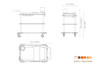 Mogogo - Roll'n 42.5" x 24" x 40.5" Mango Wood / Brushed Brass Mixology Cart W/ Bumper & Leather Handle - MGCRNX13WBXX