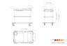Mogogo - Roll'n 42.5" x 24" x 40.5" White Carrera / Brushed Stainless Steel Mixology Cart W/ Bumper & Leather Handle - MGCRNX13CSXX