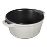 Staub - 4.2 Qt White Truffle Stackable 3 Pc Cocotte & Skillet Set - 1010879