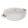 Staub - 4.2 Qt White Truffle Stackable 3 Pc Cocotte & Skillet Set - 1010879