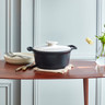 Emile Henry - Sublime 5.8Qt Slate & White Ceramic Casserole Dish - 91774760P