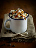 Genware - 12.5oz Enamel White Mug W/ Blue Rim (12 Per Case) - GW50008