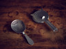 Genware - 7.1" x 3" Vintage Stainless Steel Julep Strainer (12 Per Case) - GWJUL2V