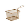 Genware - 8.1" x 3.8" x 5" Copper Stainless Steel Rectangle Serving Fry Basket (6 Per Case) - GWSVB1210C