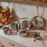Made In - 10 Pc Antique Brass Stainless Clad 5-Ply Cookware Set