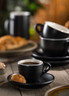 Steelite - 4.5" Black Utopia Barista Porcelain Espresso Saucer (36 Per Case) - UCT8115
