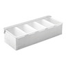 Steelite - 14.6" x 3.75" Utopia Stainless Steel 5-Insert Condiment Holder W/ Lid - UF91103