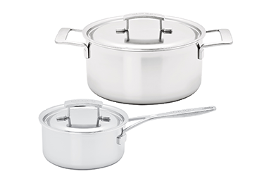 3L/3.17qt Non-stick Pot Stainless Steel Stock Pot with Lid + Steaming Rack