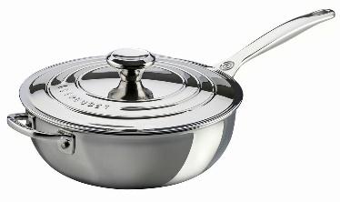 Le Creuset - 1.9 L (2 Qt) Stainless Steel Saucier - Chef's Pan