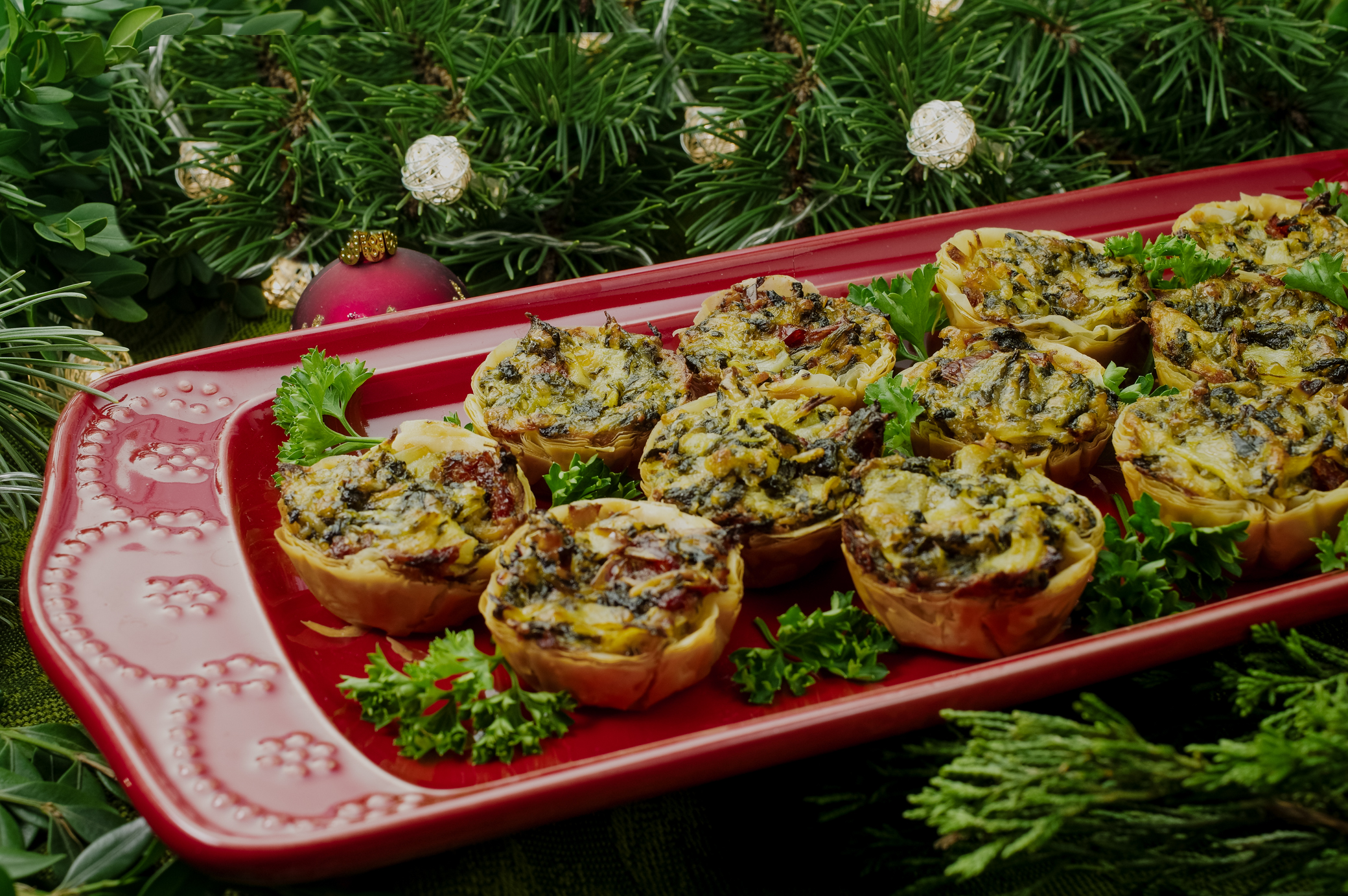 Artichoke, Spinach, and Tomato Phyllo Cups - Williams Food Equipment