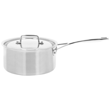 Demeyere Essential 5-Ply 4-Qt Stainless Steel Saucepan With Lid