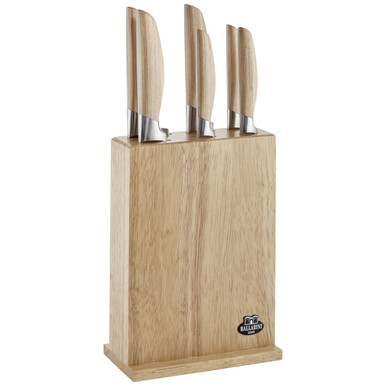 7-piece Knife Set With Oak Block Base, Maple Wood Handles – DEI Equipment