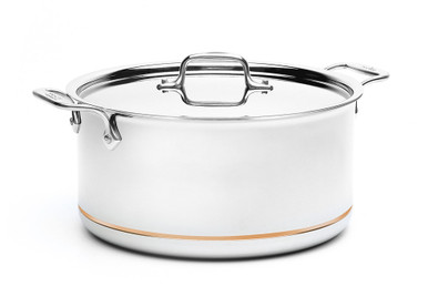 MasterPRO 5CX 8 qt. Stainless Steel 5-Ply Copper Core Stock Pot with Lid