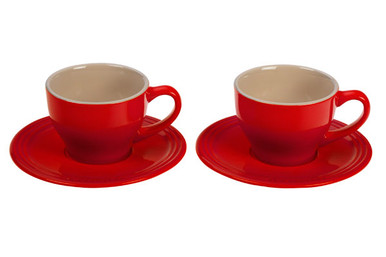 Le Creuset Set Of 2 Cappuccino Cups/Saucers - PG8000T0567