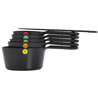 OXO 76181 Good Grips Black 7-Piece Measuring Cup Set