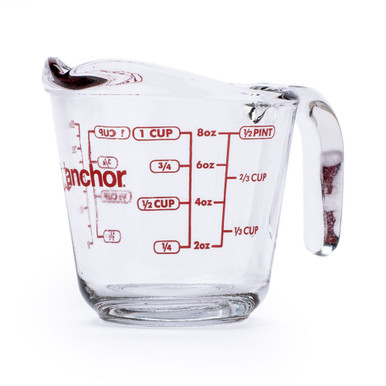 Anchor Hocking 55177L20 55177AHG18 2-Cup Glass Measuring Cup