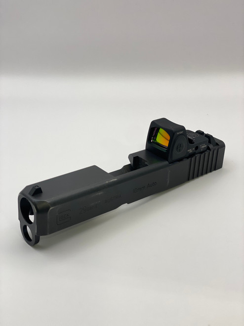 Glock 20, Trijicon RMRcc, Factory rear iron position