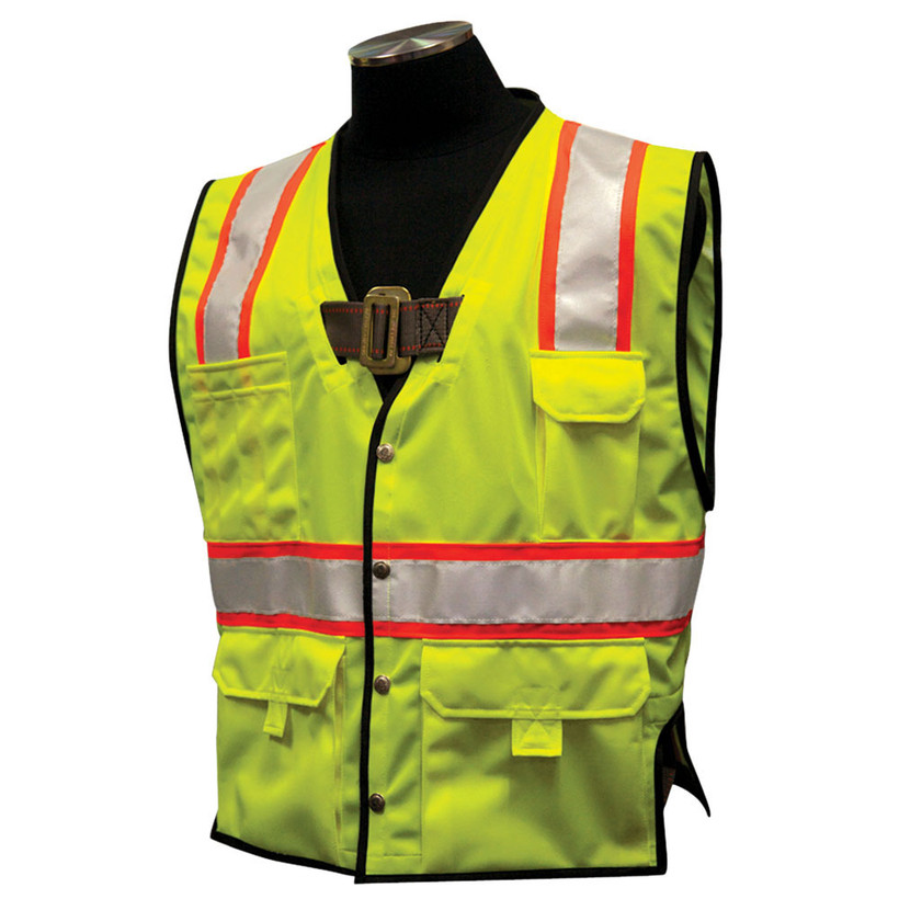 Active slide of T341 Lime Fall Protection Class 2 Vest