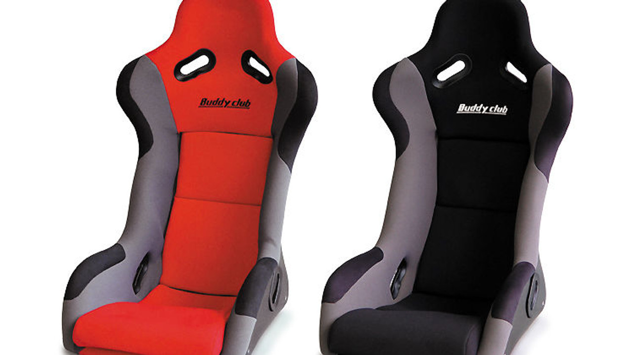 BUDDY CLUB Racing Spec Bucket Seat (Wide) Black: Stay secure and comfortable with the wide, supportive design for $530.00