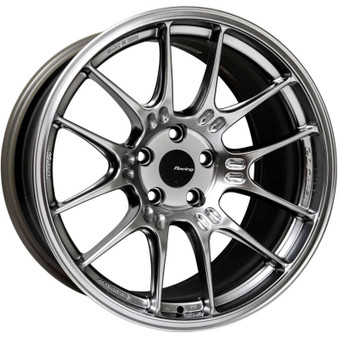 Enkei GTC02 18x10 5x112 45mm Offset 66.5mm Bore Hyper Silver Wheel - 534-810-4445HS534-810-4445HS