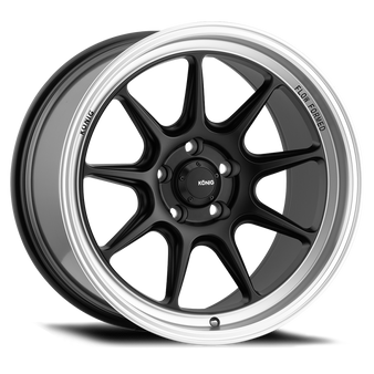 Konig Countergram 17x8 4x100 ET45 Matte Black / Matte Machined Lip - CT87100455