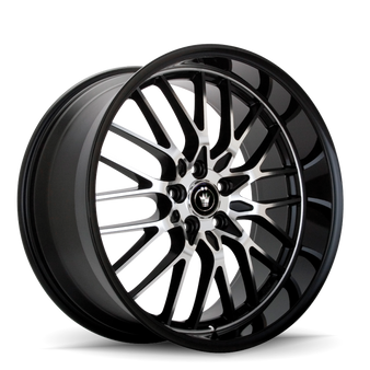 Konig Lace 16x7 10x100/114.3 ET40 Black/Machine Spoke - LA67T04405