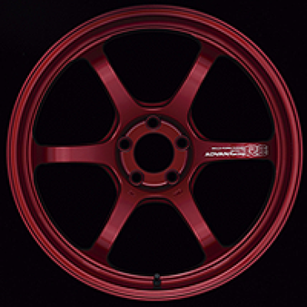 Advan R6 18x9.5 +45 5-100 Racing Candy Red Wheel - YA68J45DCR