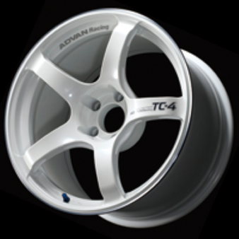 Advan TC4 16x7.0 +31 4-100 Racing White Metallic & Ring Wheel - YAD6E31AWMR