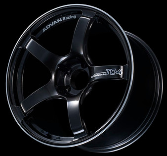 Advan TC4 17x7.5 +40 4-100 Black Gunmetallic & Ring Wheel - YAD7F40ABGR