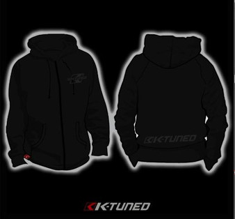 K-Tuned Hoodie/Pullover - Large (Grey on Black)