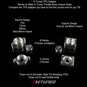 K-Tuned TPS Adapter (Only fits billet K-Tuned TB) - B-Series TPS (SQUARE FLANGE)