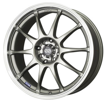 Enkei J10 18x7.5 5x100/114 38mm Offset 72.6mm Bore Dia Silver w/ Machined Lip Wheel - 409-875-12SP409-875-12SP