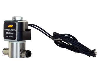 AEM Water/Methanol Injection System  HighFlow LowCurrent WMI Solenoid  200PSI 1/8in27nPT In/Out  303326