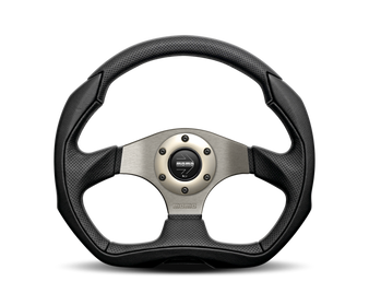 Momo Eagle Steering Wheel 350 mm - Black Leather/Anth Spokes - EAG35BK0S