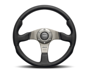 Momo Race Steering Wheel 320 mm - Black Leather/Anth Spokes - RCE32BK1B