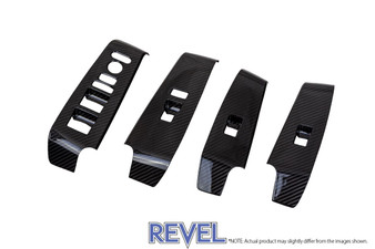 Revel GT Dry Carbon Window Switch Panel Cover 2023+ Honda Civic Type-R - 4 Pieces