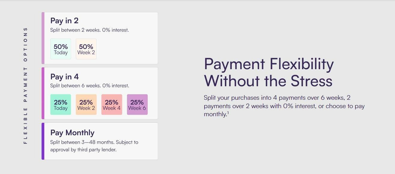 Sezzle payment flexibility
