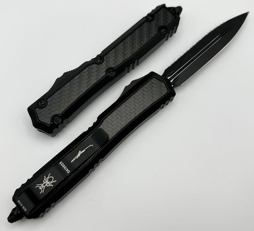 Microtech Makora Double Edge Full Serrated Tactical w/ Carbon Fiber ...