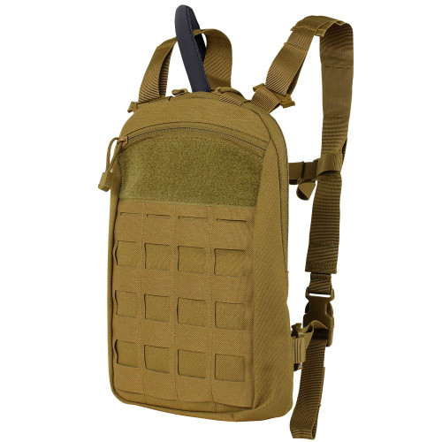 LCS TIDEPOOL HYDRATION CARRIER
Condor proprietary LCS material with laser cut MOLLE slots
Top zipper opening design for easy bladder access
Exterior pocket with zipper closures
Large loop panel
Removable shoulder straps
Sternum strap
Compatible with the Condor 1.5L Torrent Hydration Bladder (221220)
Bladder Included
Imported
Overall Dimension: 8"W x 12"H x 2"D
Exterior Pocket: 7"W x 11"H
Hydration compatible up to 15L // 12"H Bladder