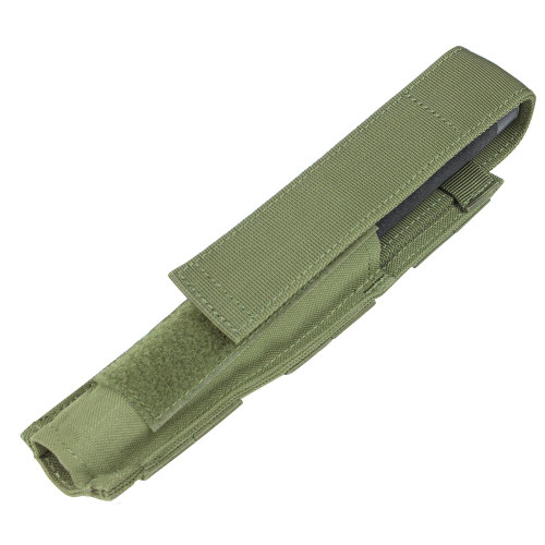 BATON POUCH
Opening for deployed batons
One 6" MOD strap included
MOLLE compatible
Adjustable flap
Imported
Size:
Fits up to 26" Expandable Baton"