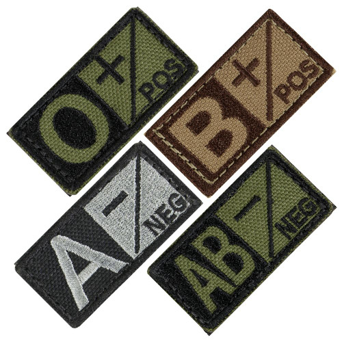 BLOOD TYPE PATCH ( 6 PCS / PACK )
Hook backed for loop attachment
Available in A, B, AB, O positive and negative
Woven Patch
Imported
Sizes: 1"H x 2"W