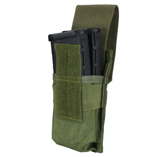 SINGLE M4 MAG POUCH
Adjustable and removable Hook & Loop strap
Elastic retention keeper
AR/M4 Mag compatible
MOLLE compatible
Mag Capacity:
Fits 2x AR/M4 mags
Imported
Overall Dimension: 7.25"H x 3.5"W x 2"D
Mag Capacity: Up to Two AR/M4 Mags