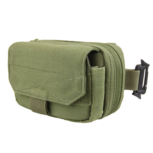 DIGI POUCH
Front tech pocket with flap closure
Large main compartment with dual zipper sliders
Multiple carry options: MOLLE, Belt, Carabiner
MOLLE compatible (Two 4" MOD straps required, sold separately)
Imported
Overall dimensions: 3.5"H x 5.5"W x 2.5"D