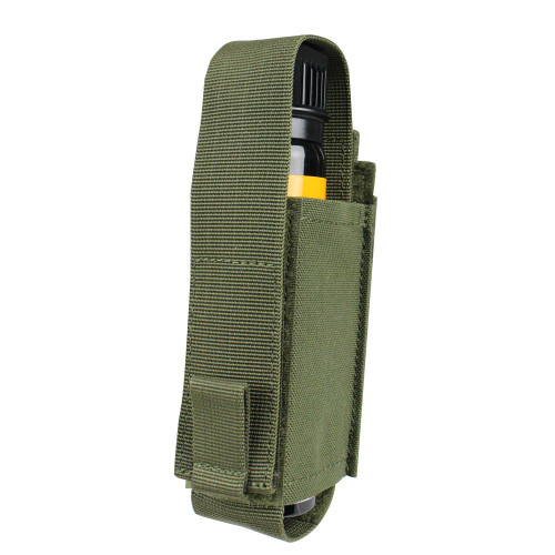 OC POUCH
Adjustable and removable hook & loop flap
One 4" MOD strap included
Adjustable bottom webbing
MOLLE compatible
Capacity:
Fits 1x MK3 or MK4 size sprays
Imported
Overall dimension: 4.5"H x 2"W x 2"D
Mag Capacity:
One MK3 or MK4 sprays