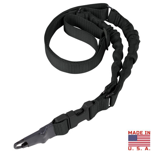 ADDER DUAL BUNGEE ONE POINT SLING
Dual bungee construction
0.5" Diameter high strength bungee
1.25" Webbing
Includes two adapters:
HK Style snap hook and Webbing strap
Made in USA
