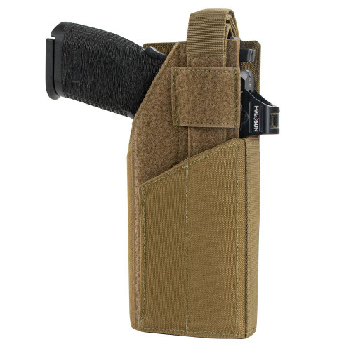 RDS HOLSTER
Accommodate most full-size pistols with optic sights as well as lasers or flashlights
Adjustable width and height
Adjustable/removable thumb break
Mount vertically on MOLLE platform
Overall dimension: 8”H x 3.5”W x 1.5”D
Imported
Overall dimensions: 3.75" W x 8" H x 1.5" D