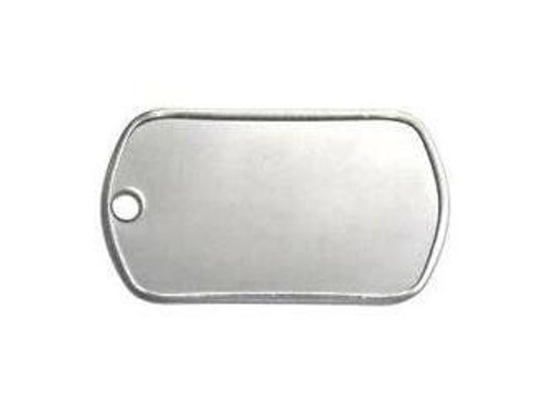 DOG TAG - STAINLESS (BLANK)
GI Military Issue
Stainless steel
Blank - no wording
Rolled edge