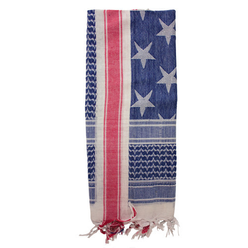 SHEMAGH SCARF (USA FLAG)
100% cotton
42" x 42" tactical scarf
Used by U.S. Military