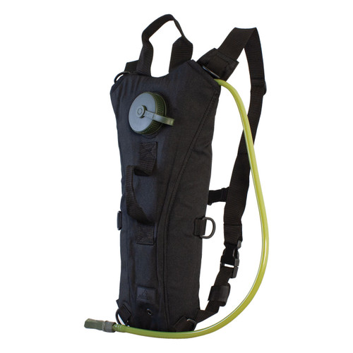 RAPID HYDRATION PACK
Adjustable shoulder and sternum straps with quick-release buckles
Six plastic D-rings for attaching gear
2.5 liter hydration bladder included
600D polyester construction
Size: 8"W x 17"H x 2"D