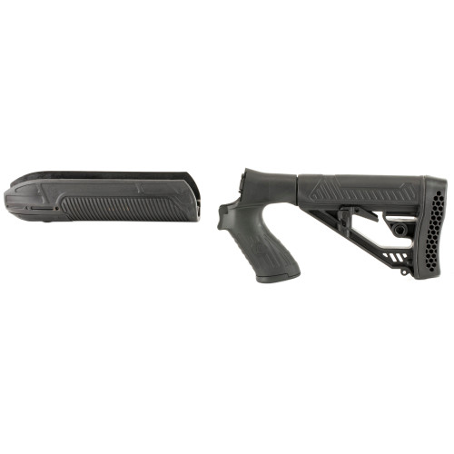 Adaptive Tactical EX Performance Forend And M4 Style Stock For Mossberg 500 12 Gauge Shotguns Black Polymer